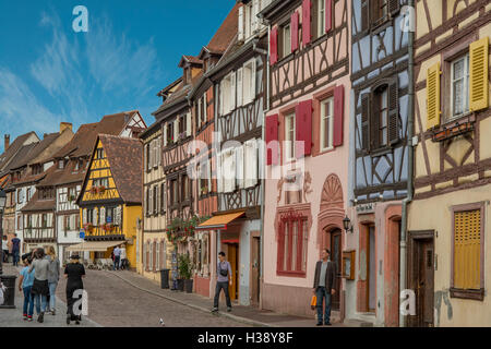 Periodo Case in Little Venice, Colmar, Alsazia, Francia Foto Stock