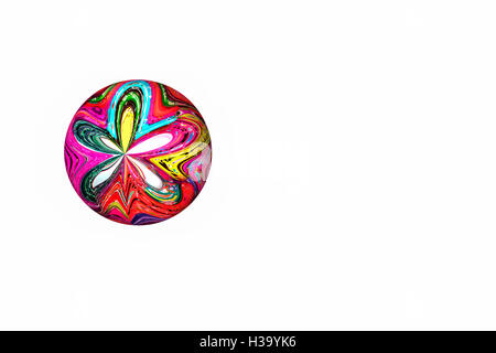 3d sfera illustrazione con multi-colore fiore astratto Foto Stock