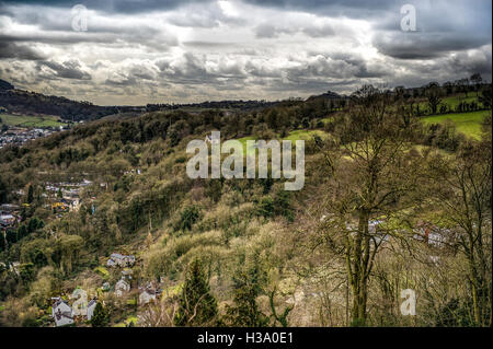 Abramo altezze lato paese nuvole Foto Stock