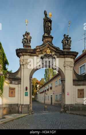 Cancello per il Monastero di Strahov a Praga, Repubblica Ceca. Foto Stock