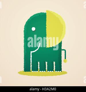 Green Elephant Illustrazione Vettoriale