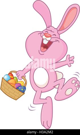 Felice Pasqua simpatico coniglietto di Pasqua Illustrazione Vettoriale