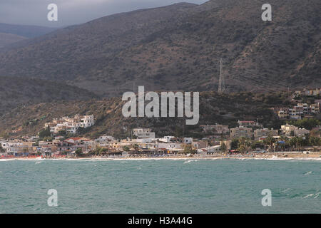 Viste di Stalis Stalida Creta Grecia Foto Stock