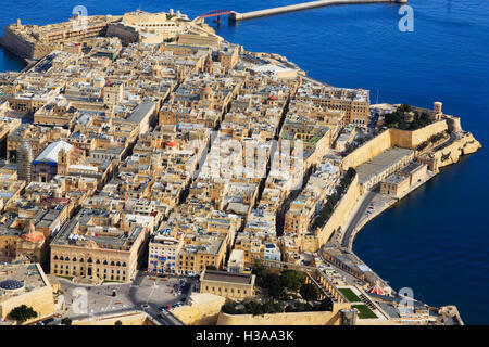 Veduta aerea Floriana, Valletta, Malta Foto Stock