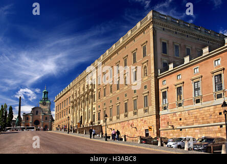 Il Royal Palace (Kungliga Slottet), in Gamla Stan (la città vecchia), Stoccolma, Svezia. Foto Stock