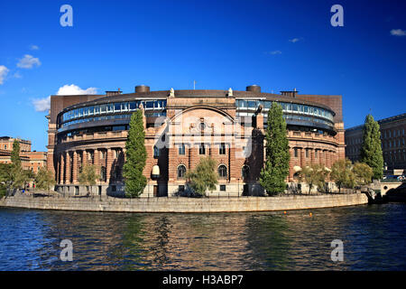 Il Parlamento svedese (Riksdagshuset), Stoccolma, Svezia Foto Stock