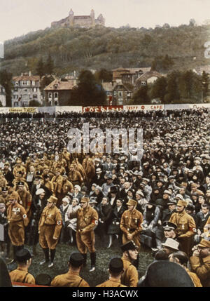 Rally nazista in Coburg, 1932 Foto Stock