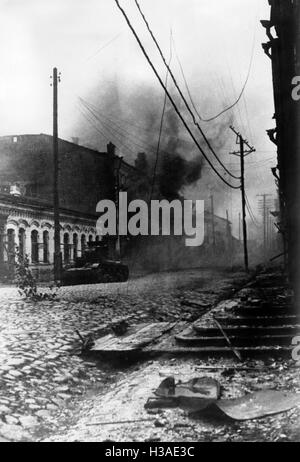 Distrutto il serbatoio dell'Armata Rossa, 1941 Foto Stock