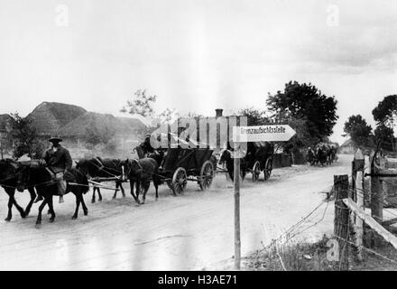 Colonna tedesca all'inizio della campagna russa, 1941 Foto Stock