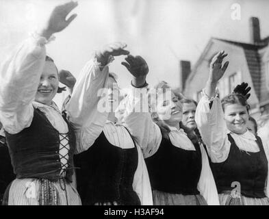 Integrazione del territorio Memel nel Reich tedesco su 23.03.1939 Foto Stock