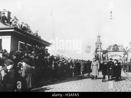 Integrazione della regione di Klaipeda nel Reich tedesco 03/24/1939 Foto Stock