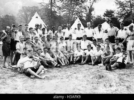 Francese English-German youth camp in Surrey, 1935 Foto Stock