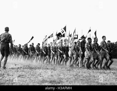 Il tedesco gli espatriati in gioventù hitleriana camp in Kuhlmuehle, 1935 Foto Stock