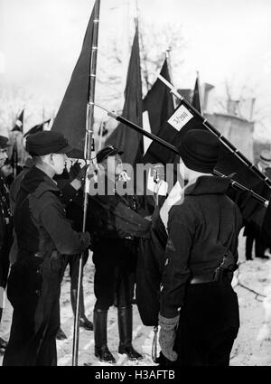 Consacrazione della bandiera in Berlin-Lankwitz, 1937 Foto Stock