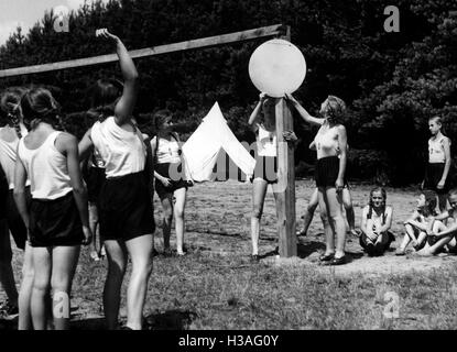 Sport tenda camp per Jungmaedel a Drossen, 1938 Foto Stock