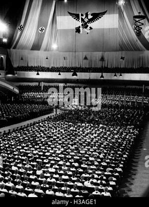 Rally della terra servizio della gioventù hitleriana nel Palazzo dello Sport di Berlino, 1939 Foto Stock