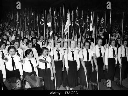 Evento culturale del BDM nel Palazzo dello Sport di Berlino, 1935 Foto Stock