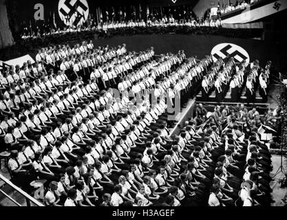 Evento culturale del BDM nel Palazzo dello Sport di Berlino, 1935 Foto Stock