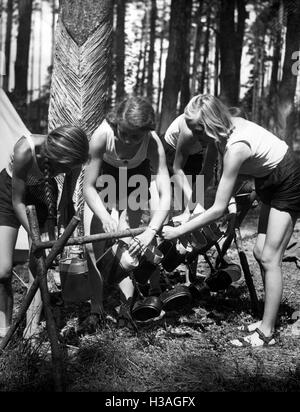 Campo in tenda per Jungmaedel, 1938 Foto Stock