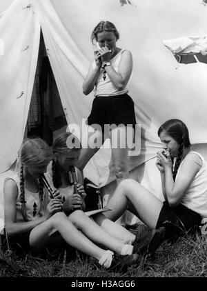 Campo in tenda del BDM, 1937 Foto Stock