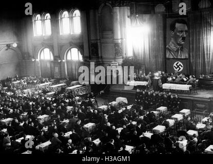 Riunione staff del Scherl publishing house a Berlino, 1936 Foto Stock