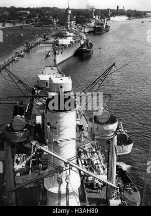 Revisione navale a Swinoujscie, 1934 Foto Stock