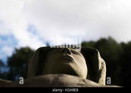 Madonna della Croce scultura Mount Grace Priory Foto Stock