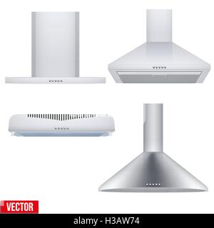 Set di cappe aspiranti per cucina Illustrazione Vettoriale