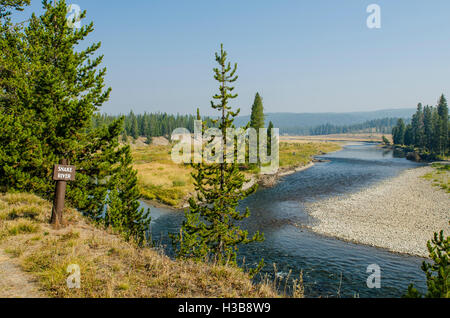 Snake River il Parco Nazionale di Yellowstone, Wyoming negli Stati Uniti. Foto Stock