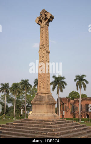 Memoriale di coloro che sono morti durante l'assedio di Lucknow durante l ammutinamento indiano del 1857. Foto Stock