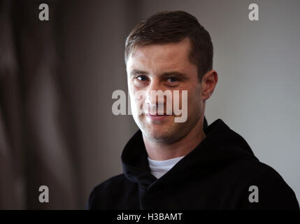 Ricky brucia durante la conferenza stampa presso il Crowne Plaza Hotel Glasgow. Stampa foto di associazione. Picture Data: Mercoledì 5 Ottobre, 2016. Foto di credito dovrebbe leggere: David Cheskin/PA FILO Foto Stock