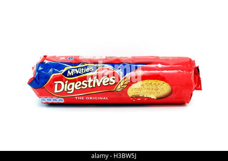 Un pacchetto di McVities biscotti digestivi Foto Stock