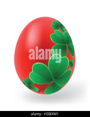 Le uova di pasqua con elementi di arredamento Illustrazione Vettoriale