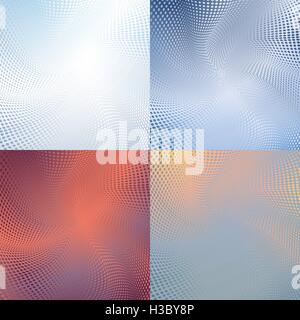 Mezzitoni retrò colorato punti Illustrazione Vettoriale