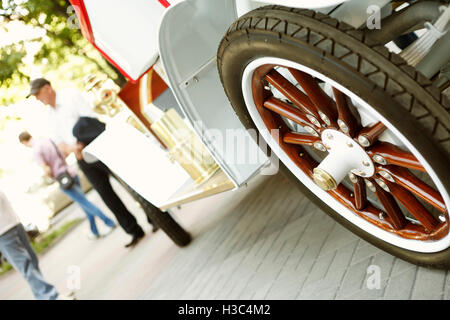 Bella retrò vintage auto , i dettagli dell'esterno e interno di primo piano Foto Stock
