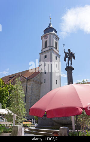 Minster " , Unserer Lieben Frau', Old Town, Lindau, Lago di Costanza, Baviera, Germania Foto Stock