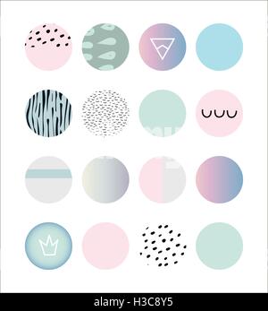 Set di cerchi colorati Illustrazione Vettoriale