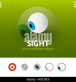 Vista icona in stile differente Illustrazione Vettoriale