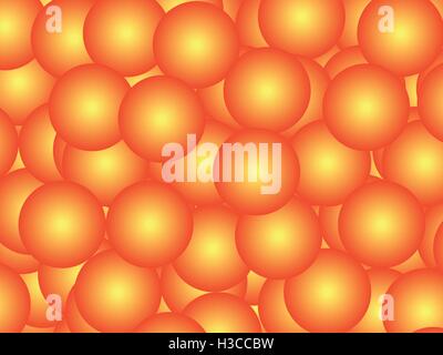 Le sfere di colore arancione sfondo astratto Illustrazione Vettoriale