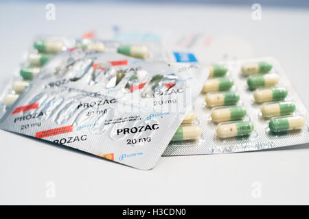 Il Prozac pillole per la depressione Foto Stock