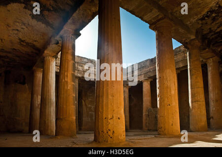 Le Tombe dei Re a Paphos, Cipro Foto Stock