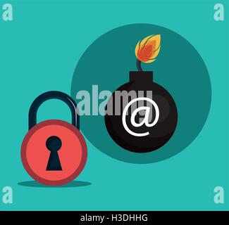 Internet security design Illustrazione Vettoriale