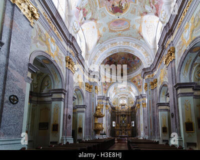 Sonntagberg: chiesa di pellegrinaggio all'interno, Mostviertel, Niederösterreich, Austria Inferiore, Austria Foto Stock