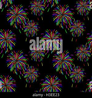 Abstract illustrazione vettoriale di fuochi d'artificio Illustrazione Vettoriale