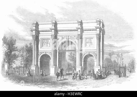 CUMBS Il Marble Arch Cumberland-Gate Hyde-Park 1851. Illustrated London News Foto Stock