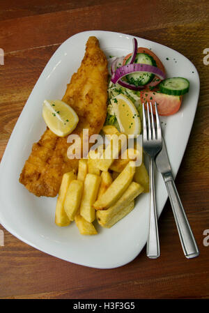 Papa's il tradizionale pesce e patatine ristorante, Weston-Super-Mare, Somerset. Foto Stock