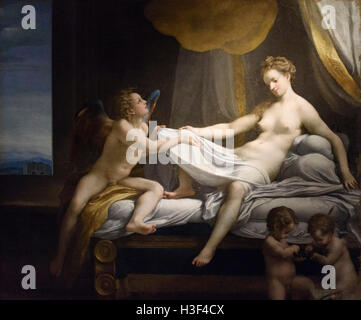 Correggio - Antonio Allegri (1489-1534), Danae, 1530/1531. Olio su tela, 158*189 cm Foto Stock