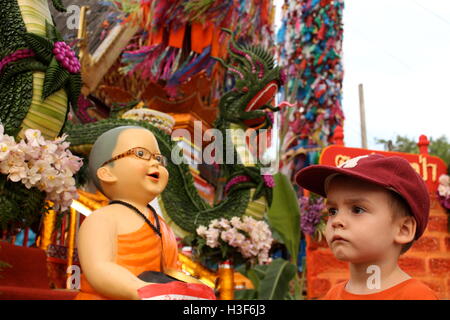 Immagini da Salak Yom buddista festival in Lamphun provincia, Thailandia Foto Stock