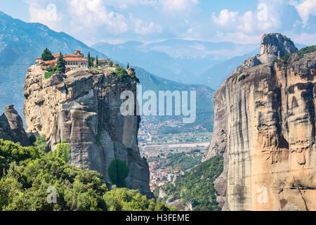 Santa Trinità monastero. Meteora, Grecia Foto Stock