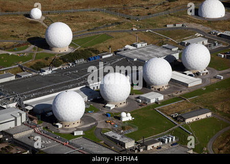 Vista aerea di Menwith Hill vicino Harrogate, North Yorkshire Foto Stock